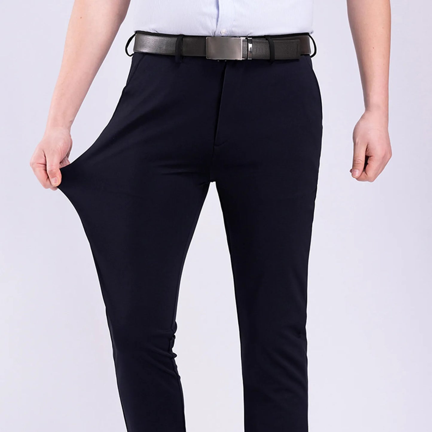 Herren Anzughose – Slim Fit – Stretchmaterial – Knöchellang – Elegantes Design