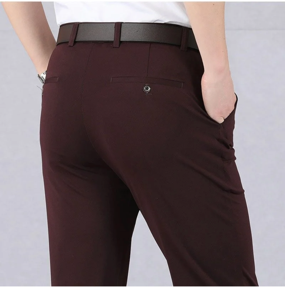 Herren Anzughose – Slim Fit – Stretchmaterial – Knöchellang – Elegantes Design