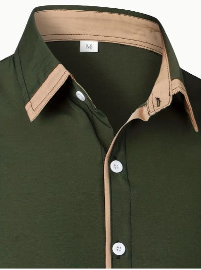 Herren Freizeithemd – Slim Fit – Atmungsaktive Naturfasern – Langarm Knopfverschluss