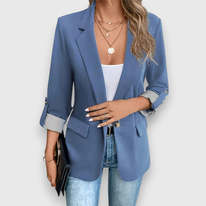 Damen Blazer – Taillierter Schnitt – Atmungsaktives Mischgewebe – Einreiher Design