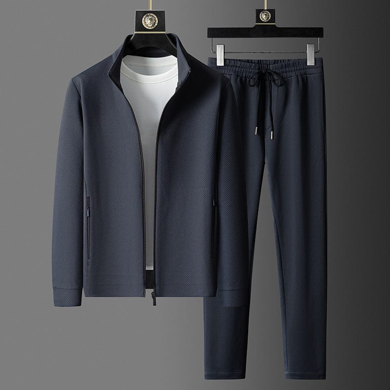 Herren Trainingsanzug – Slim Fit – Atmungsaktives Set mit Reißjacke und Kordelhose