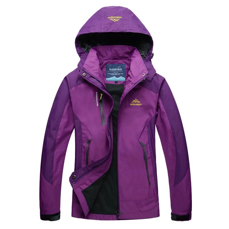 Damen Regenjacke – Wasserdicht – Mittlere Passform – Kapuze – Reißverschlusstaschen
