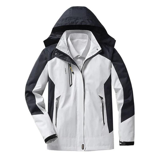 Damen Regenjacke – Wasserdicht – Mittlere Passform – Kapuze – Reißverschlusstaschen