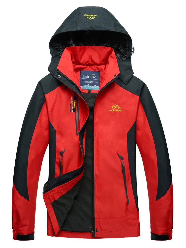 Damen Regenjacke – Wasserdicht – Mittlere Passform – Kapuze – Reißverschlusstaschen