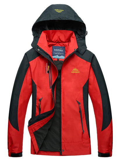 Damen Regenjacke – Wasserdicht – Mittlere Passform – Kapuze – Reißverschlusstaschen