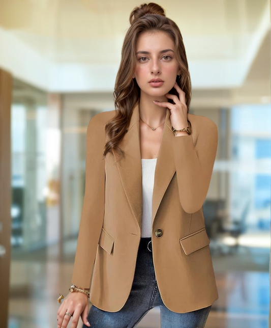 Damen Blazer – Slim Fit – Ein-Knopf – Klassischer Revers – Eleganter Schnitt