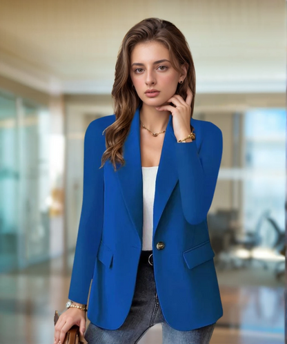 Damen Blazer – Slim Fit – Ein-Knopf – Klassischer Revers – Eleganter Schnitt