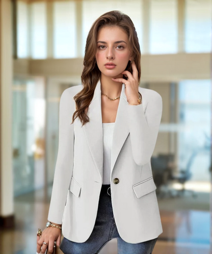 Damen Blazer – Slim Fit – Ein-Knopf – Klassischer Revers – Eleganter Schnitt