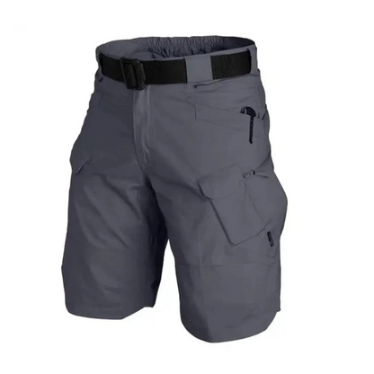 Herren Cargo-Shorts – Relaxed Fit – Baumwolle – 6 Reißverschlusstaschen – Gürtel