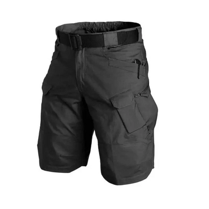 Herren Cargo-Shorts – Relaxed Fit – Baumwolle – 6 Reißverschlusstaschen – Gürtel