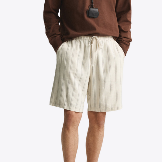 Herren Shorts – Relaxed Fit – Atmungsaktiver Stoff – Kordelzug – Knielang