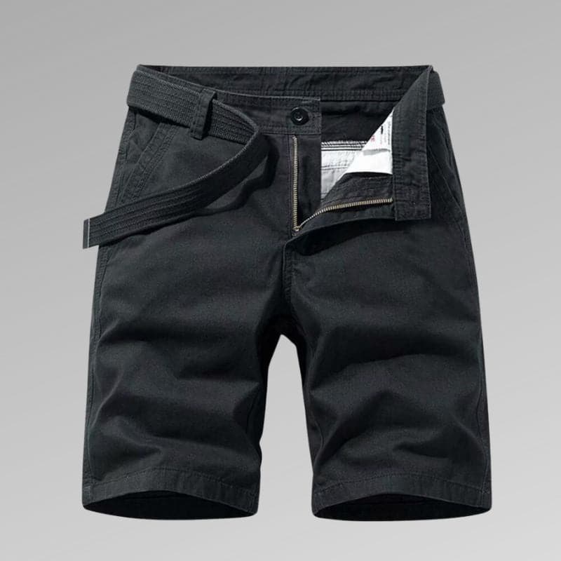 Herren Cargo Shorts – Relaxed Fit – Atmungsaktives Gewebe – Mehrere Taschen – Gürtel