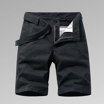 Herren Cargo Shorts – Relaxed Fit – Atmungsaktives Gewebe – Mehrere Taschen – Gürtel
