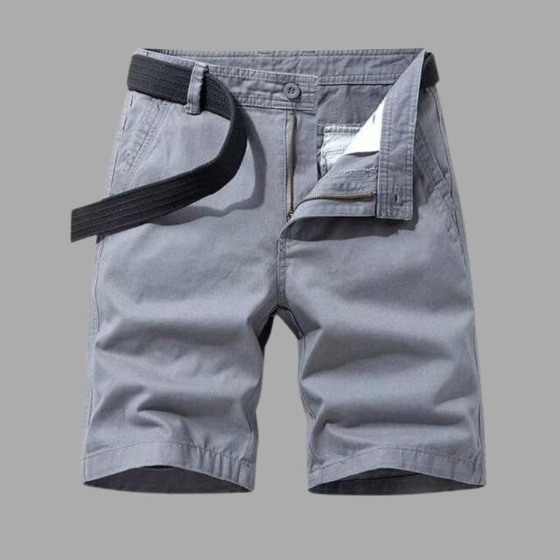 Herren Cargo Shorts – Relaxed Fit – Atmungsaktives Gewebe – Mehrere Taschen – Gürtel