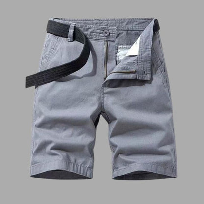 Herren Cargo Shorts – Relaxed Fit – Atmungsaktives Gewebe – Mehrere Taschen – Gürtel