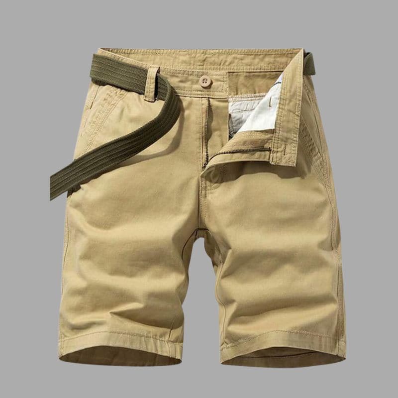 Herren Cargo Shorts – Relaxed Fit – Atmungsaktives Gewebe – Mehrere Taschen – Gürtel