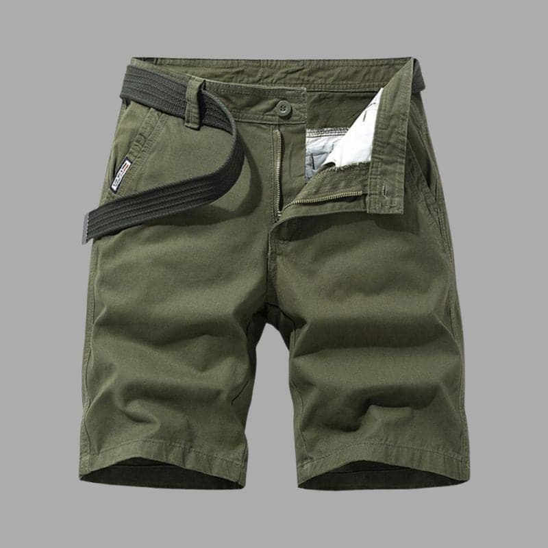 Herren Cargo Shorts – Relaxed Fit – Atmungsaktives Gewebe – Mehrere Taschen – Gürtel