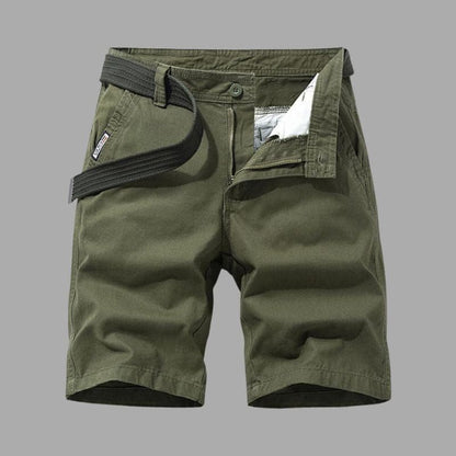 Herren Cargo Shorts – Relaxed Fit – Atmungsaktives Gewebe – Mehrere Taschen – Gürtel