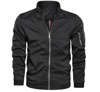 Herren Bomberjacke – Regular Fit – Atmungsaktives Material – Reißverschluss vorne