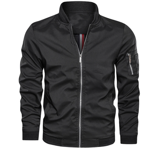 Herren Bomberjacke – Regular Fit – Atmungsaktives Material – Reißverschluss vorne