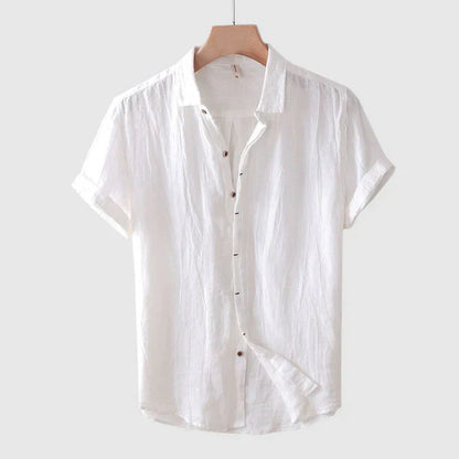Herren Kurzarmhemd – Lockerer Schnitt – Knopfleiste – Natürliche Fasern – Casual Look