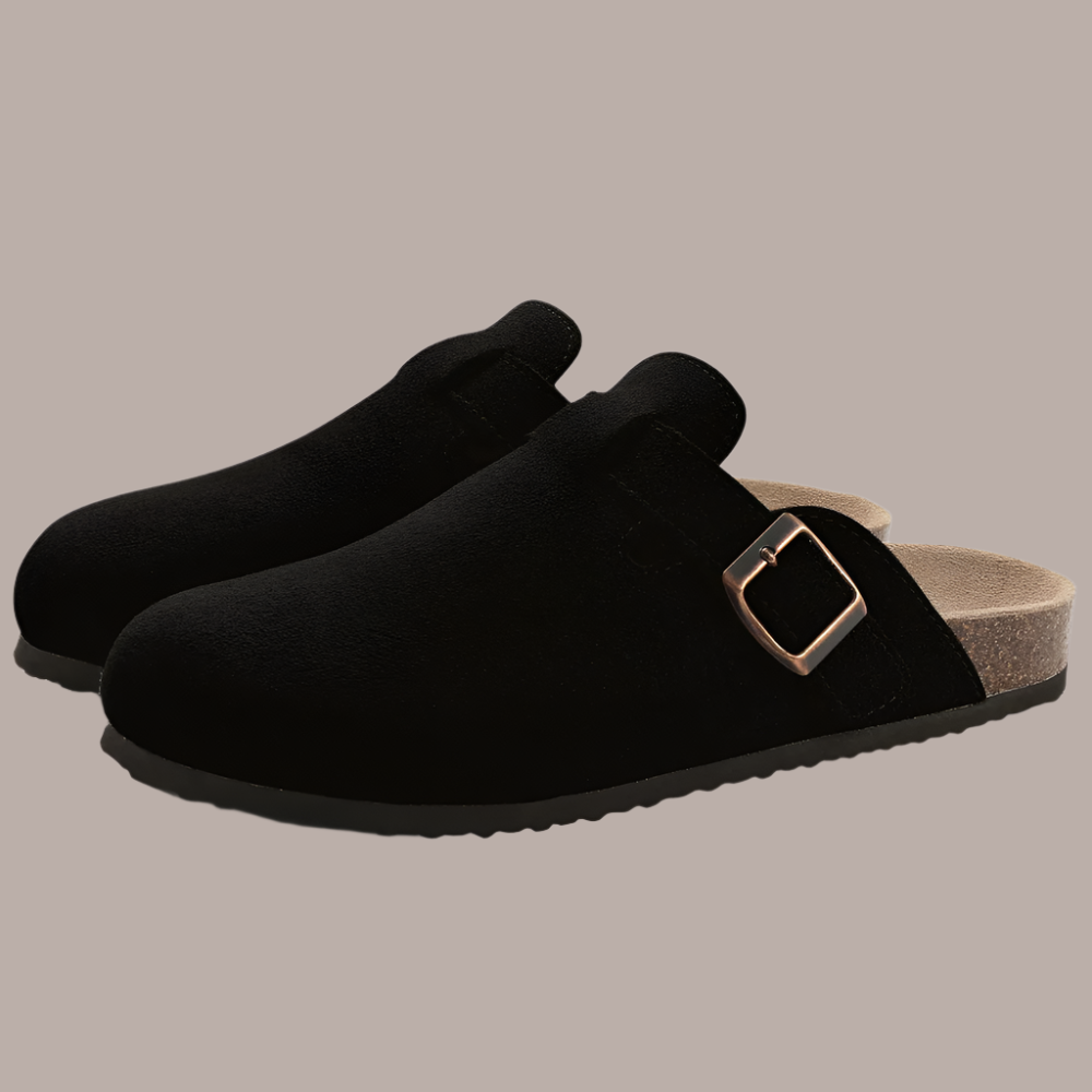 Damen Komfortsandalen – Slip-On – Gepolsterte Sohle – Verstellbarer Riemen