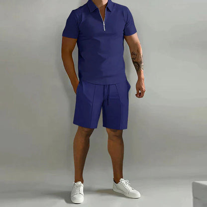 Herren Polo Shirt – Klassischer Schnitt – Atmungsaktives Mischgewebe – Kurzarm – Reißverschlusskragen