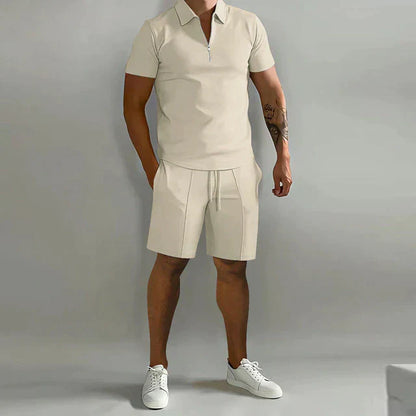 Herren Polo Shirt – Klassischer Schnitt – Atmungsaktives Mischgewebe – Kurzarm – Reißverschlusskragen