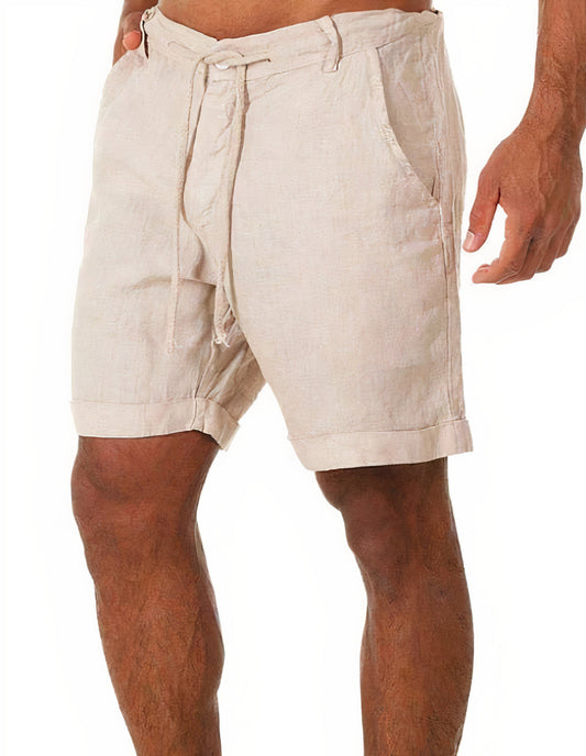 Herren Freizeithose – Bequeme Passform – Naturfaser – Kordelzug – Seitentaschen