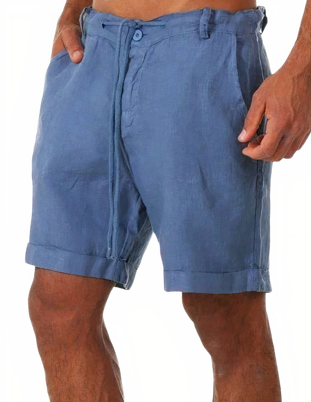Herren Freizeithose – Bequeme Passform – Naturfaser – Kordelzug – Seitentaschen