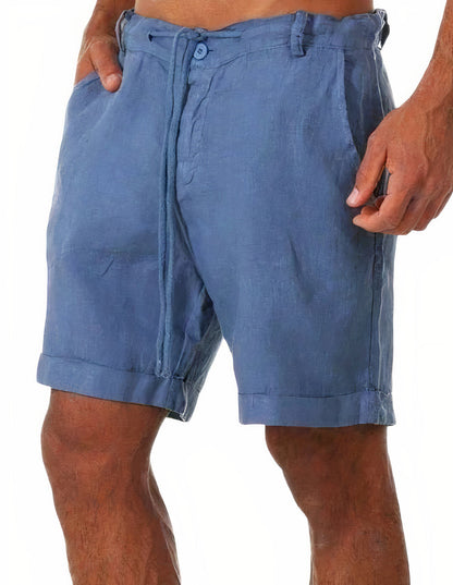 Herren Freizeithose – Bequeme Passform – Naturfaser – Kordelzug – Seitentaschen