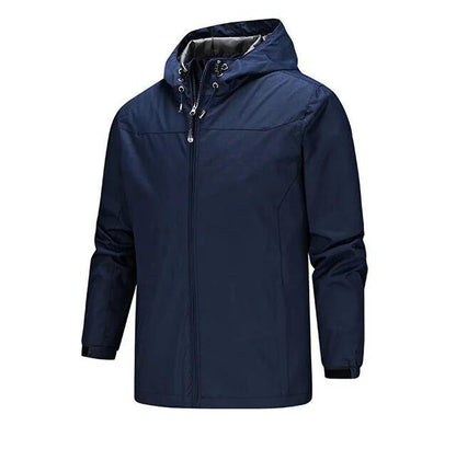 Herren Regenjacke – Wasserabweisend – Regular Fit – Kapuze – Verstellbare Ärmel
