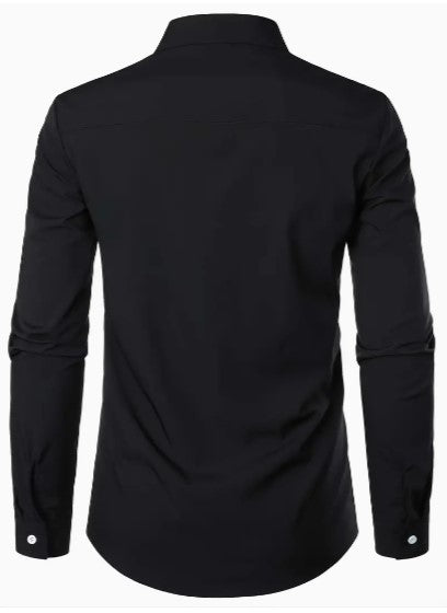 Herren Freizeithemd – Slim Fit – Atmungsaktive Naturfasern – Langarm Knopfverschluss