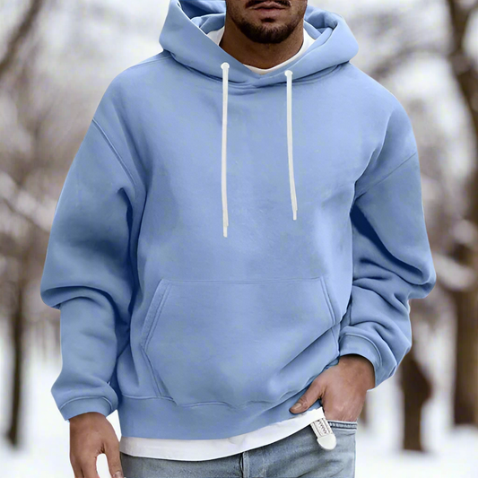 Herren Kapuzenpullover – Klassische Passform – Soft Knit – Kängurutasche – Verstellbare Kapuze