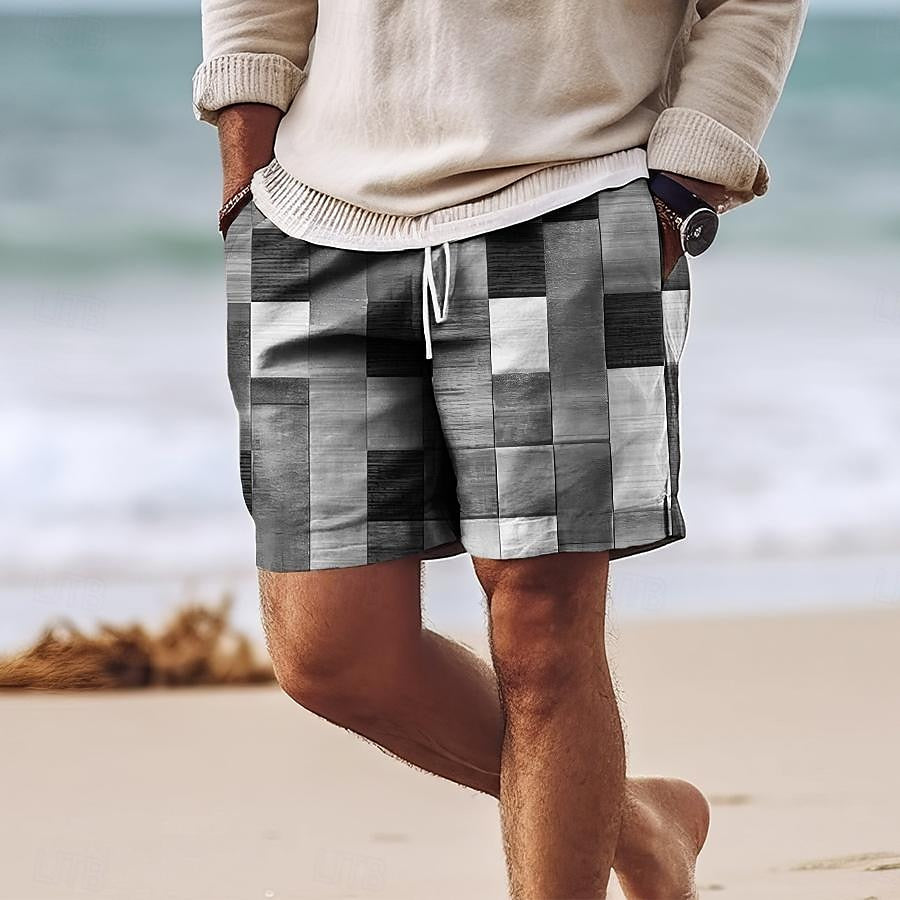 Herren Badeshorts – Regular Fit – Atmungsaktives Gewebe – Mittlere Beinlänge – Verstellbare Taille