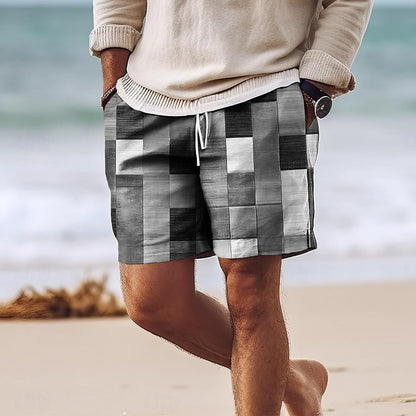 Herren Badeshorts – Regular Fit – Atmungsaktives Gewebe – Mittlere Beinlänge – Verstellbare Taille