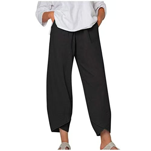 Damen Culottes – Weites Bein – Elastischer Bund – Atmungsaktive Naturfasern – Knöchellang