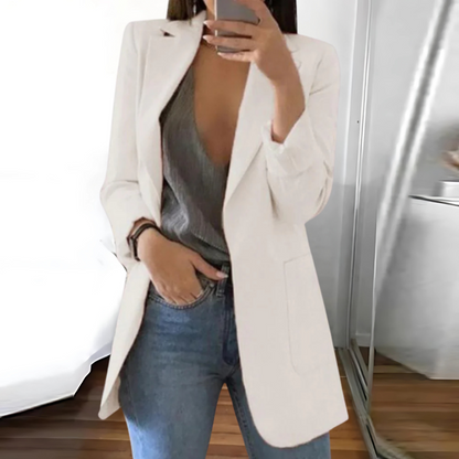 Damen Blazer – Taillierter Schnitt – Atmungsaktives Gewebe – Einreiher mit Revers