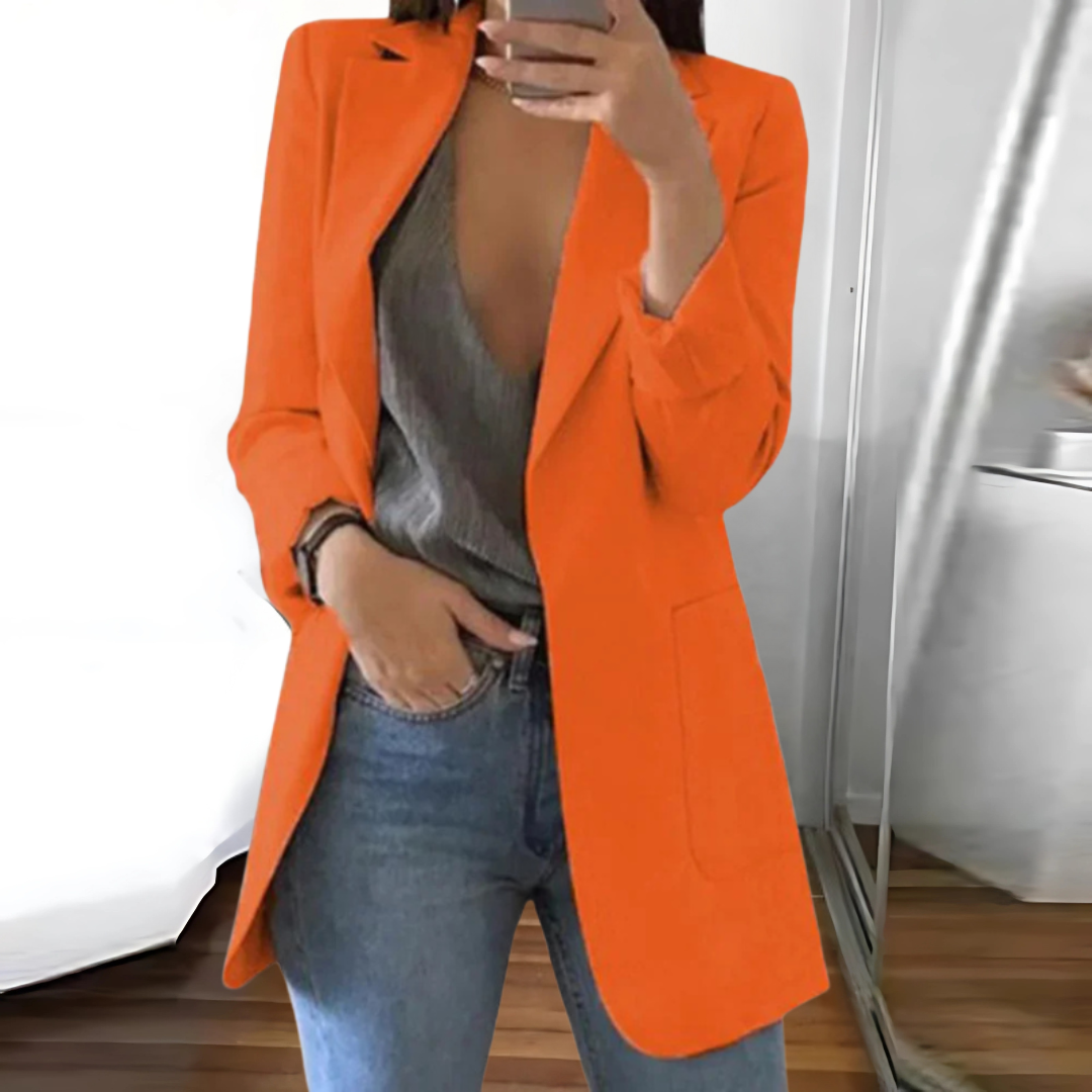 Damen Blazer – Taillierter Schnitt – Atmungsaktives Gewebe – Einreiher mit Revers