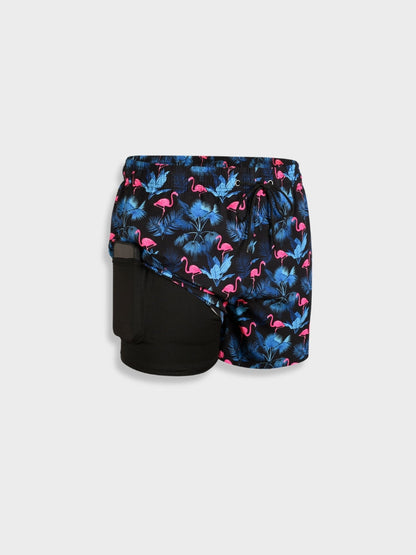 Herren Badeshorts – Relaxed Fit – Schnell trocknend – Mittellang – Verstellbarer Bund