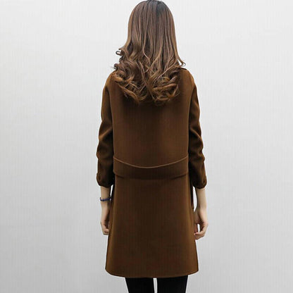 Damen Langmantel – Tailorierter Schnitt – Doppelreiher – Elegantes Design
