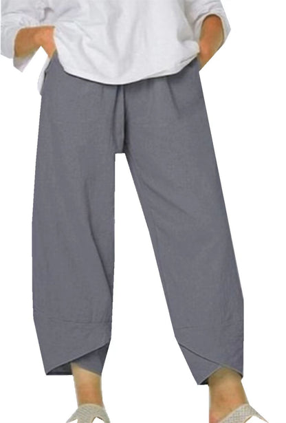 Damen Culottes – Weites Bein – Elastischer Bund – Atmungsaktive Naturfasern – Knöchellang