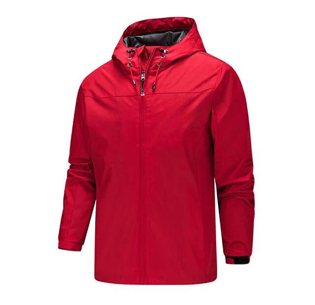 Herren Regenjacke – Wasserabweisend – Regular Fit – Kapuze – Verstellbare Ärmel