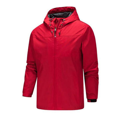 Herren Regenjacke – Wasserabweisend – Regular Fit – Kapuze – Verstellbare Ärmel