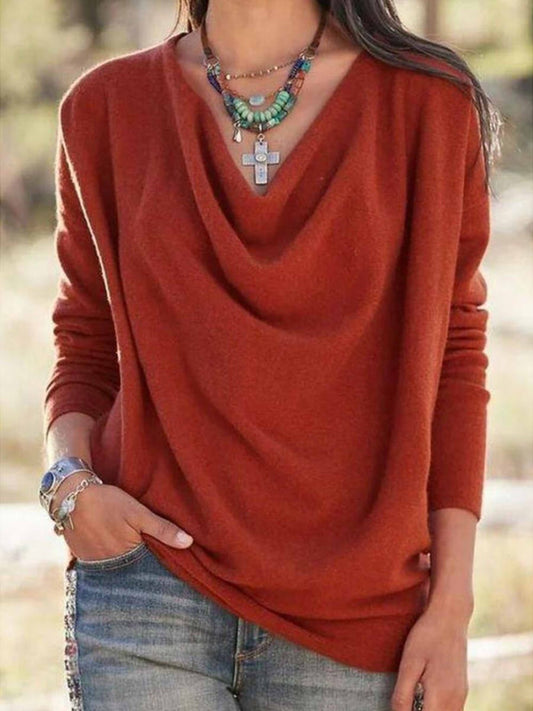 Damen Strickpullover – Weiches Strickmaterial – V-Ausschnitt – Lockerer Schnitt – Langarm