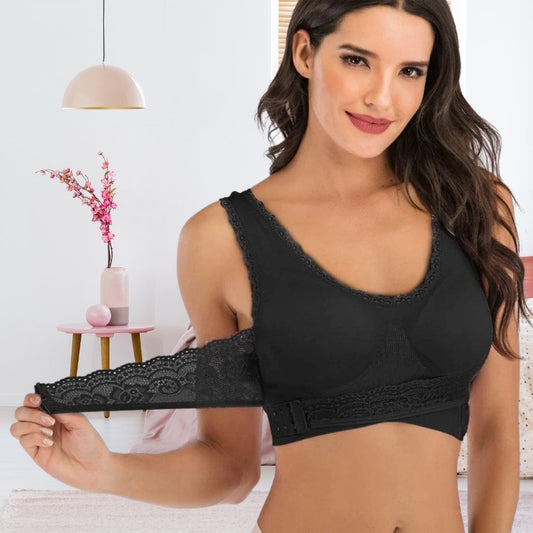 Damen BH – Vollschale – Stützfunktion – Atmungsaktives Stretchmaterial – Spitzendetail