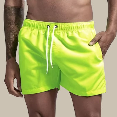 Herren Badeshorts – Relaxed Fit – Schnell Trocknend – Mid-Thigh – Kordelzug Bund