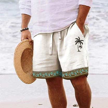 Herren Badeshorts – Relaxed Fit – Grafikprint – Atmungsaktives Material – Knielang