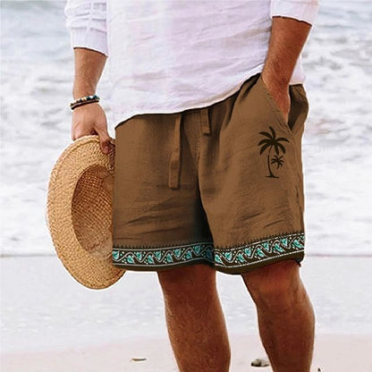 Herren Badeshorts – Relaxed Fit – Grafikprint – Atmungsaktives Material – Knielang
