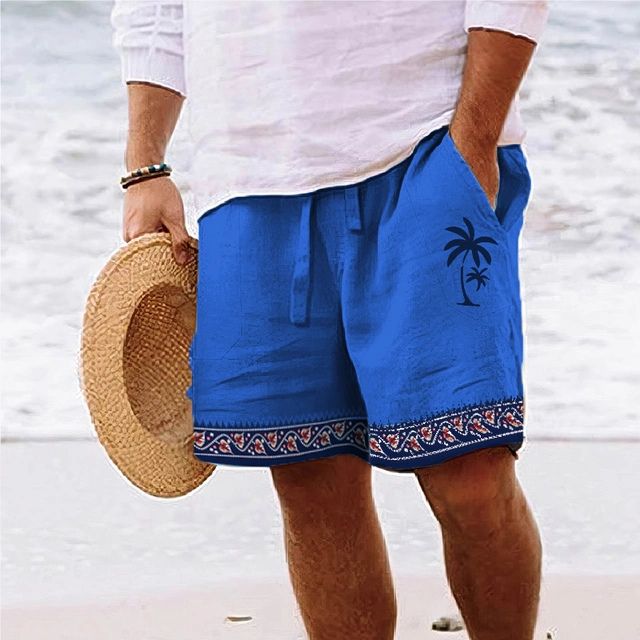 Herren Badeshorts – Relaxed Fit – Grafikprint – Atmungsaktives Material – Knielang